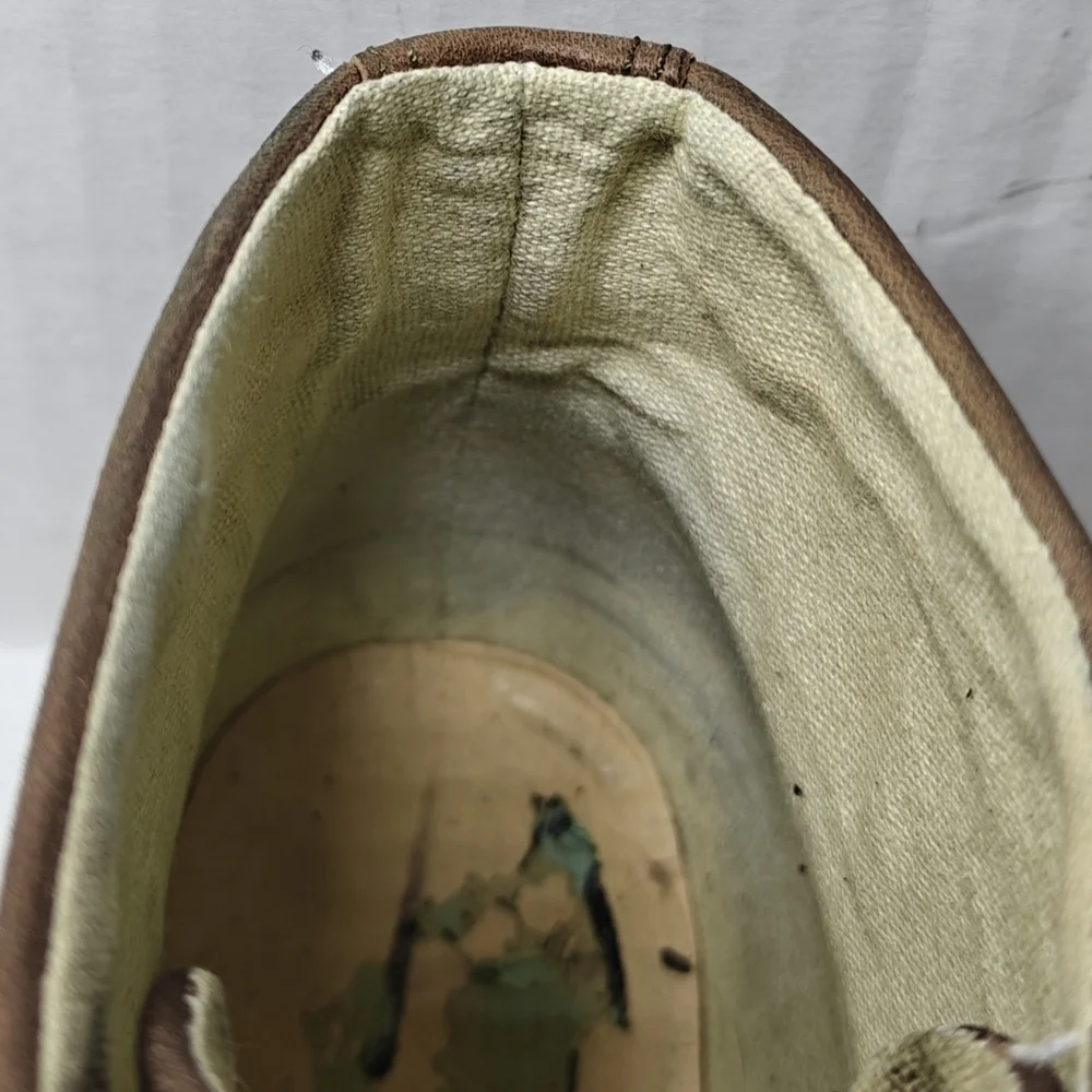Polo Ralph Lauren Delmont Leather Boat Olive Brown Boots Shoes Men's Size 10D